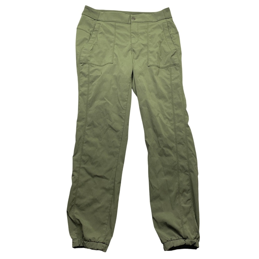 Athleta Trekkie Jogger Pants Green 10T Tall Ripstop Hiking Outdoor 596344-01